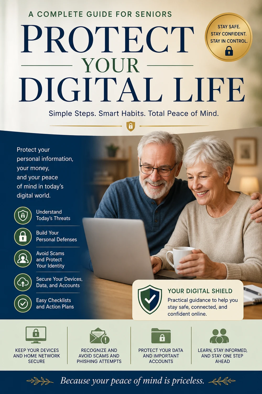 Cover of Protect Your Digital Life, a complete guide for seniors